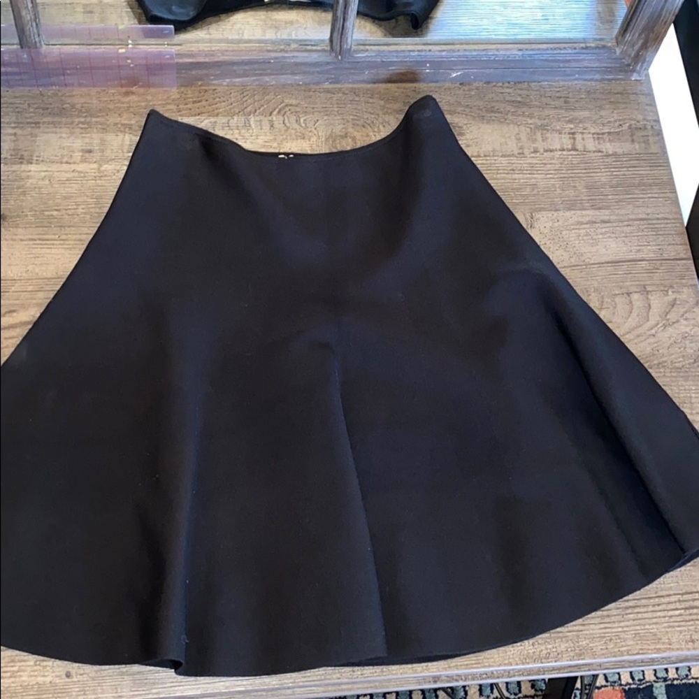 Whistles Fit Flare Skirt Black Skater Stretchy